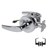 Schlage ND10S-ATH-RX Cylindrical Passage Set, Athens Lever, Non-Keyed, Request To Exit Switch, US26-625 Bright Chrome