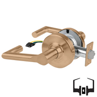 Schlage ND10S-BRK-RX Cylindrical Passage Set, Boardwalk Lever, Non-Keyed, Request To Exit Switch, US10-612 Satin Bronze