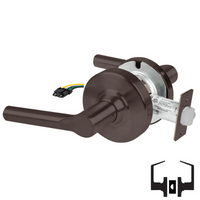 Schlage ND10S-BRW-RX Cylindrical Passage Set, Broadway Lever, Non-Keyed, Request To Exit Switch, US10B-613 Oil Rubbed Bronze