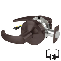 Schlage ND10S-OME-RX Cylindrical Passage Set, Omega Lever, Non-Keyed, Request To Exit Switch, US10B-613 Oil Rubbed Bronze