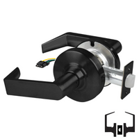 Schlage ND10S-RHO-RX Cylindrical Passage Set, Rhodes Lever, Non-Keyed, Request To Exit Switch, US19-622 Matte Black