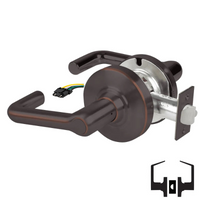 Schlage ND10S-TLR-RX Cylindrical Passage Set, Tubular Lever, Non-Keyed, Request To Exit Switch, US11-643E Aged Bronze