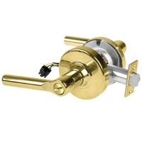 Schlage ND44S-BRW Cylindrical Hospital Privacy Lock, Broadway Lever, Non-Keyed, US3-605 Bright Brass