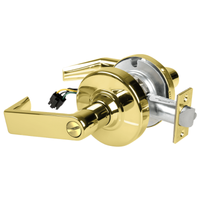 Schlage ND44S-RHO Cylindrical Hospital Privacy Lock, Rhodes Lever, Non-Keyed, US3-605 Bright Brass