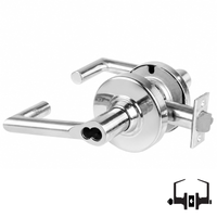 Schlage ND50-BD-BRK entrance/office cylindrical lock, Boardwalk lever, 625 bright chrome, SFIC prep less core