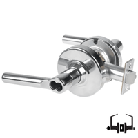 Schlage ND50-BD-BRW Broadway lever entrance lock, 625 bright chrome, SFIC prep less core cylindrical lock