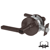 Schlage ND50-BD-LAT 613 oil-rubbed bronze cylindrical entrance lock with Latitude lever and latch