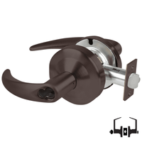 Schlage ND50-BD-OME Omega lever entrance/office lock, 613 dark bronze, cylindrical with latch and rose