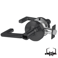Schlage ND50JD LON 622 entrance/office cylindrical lock, black Longitude lever, less core