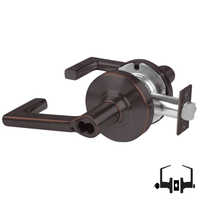 Schlage ND50-JD-LON 643E entrance lock with Longitude lever, dark bronze finish, FSIC less core