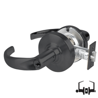 Schlage ND50PD Sparta entrance lever lockset, matte black 622 finish, keyed cylinder and latch