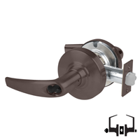 Schlage ND53-BD-ATH entrance lock, Athens lever in 613 oil-rubbed bronze, cylindrical with latch