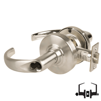 Schlage ND53-BD-SPA 619 entrance lock, satin nickel Sparta lever cylindrical lock, SFIC less core prep