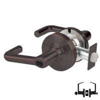 Schlage ND53-BD-TLR 643E entrance cylindrical lock, dark bronze tubular lever with latch and SFIC prep