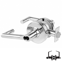Schlage ND53-JD-BRK entrance lock, Boardwalk lever, 625 bright chrome, FSIC less core cylindrical lock