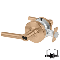 Schlage ND53-JD-BRW Cylindrical Entrance Lock, Broadway Lever, Schlage FSIC Full Sized Interchangeable Core, Less Core