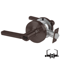 Schlage ND53-JD-LAT entrance lockset, Latitude lever, oil-rubbed bronze 613 finish, FSIC less core