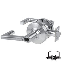 Schlage ND53-JD-LON 626 entrance cylindrical lock, satin chrome, Longitude lever, less core