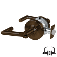 Schlage ND53-PD-BRK entrance lock, Boardwalk lever, oil-rubbed bronze 613, keyed cylinder and latch