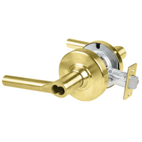 Schlage ND70JD-BRW classroom lock, Broadway lever, satin brass 606, FSIC less core cylindrical lock