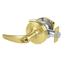 Schlage ND70PD-ATH classroom cylindrical lock, Athens lever, satin brass 606 finish with keyed cylinder