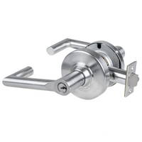 Schlage ND70PD-BRK classroom lockset, Boardwalk lever, satin chrome 626, keyed cylinder and latch