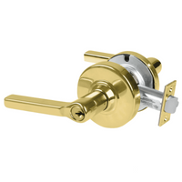 Schlage ND70PD-LAT classroom cylindrical lock, Latitude lever, bright brass 605 finish with keyed cylinder