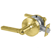 Schlage ND70PD-LAT 606 classroom cylindrical lock, satin brass, Latitude lever with keyed cylinder