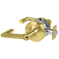 Schlage ND70PD-LON classroom cylindrical lock, 606 satin brass, Longitude lever with keyed cylinder