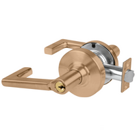 Schlage ND70PD-LON classroom cylindrical lock, 612 satin bronze, Longitude lever with keyed cylinder