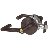 Schlage ND70PD-LON 613 classroom cylindrical lock, dark bronze, Longitude lever with keyed cylinder