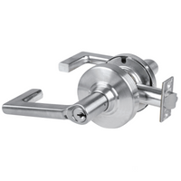 Schlage ND70PD-LON-626 classroom cylindrical lock, satin chrome, Longitude lever with keyed cylinder