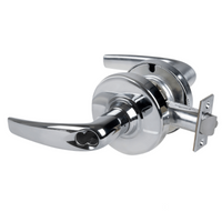 Schlage ND80BD-ATH-625 storeroom cylindrical lock, bright chrome Athens lever with latch and SFIC prep