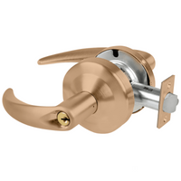 Schlage ND80PD-OME-612 storeroom cylindrical lock, satin bronze Omega lever with keyed cylinder
