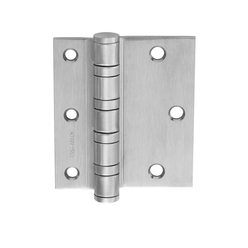 McKinney T4A3781-4 1/2" US26D Full Surface Heavy Weight Bearing Hinge, Five Knuckle, 4 1/2" Height, Square Corner, Reversible 626 Satin Chrome Finish