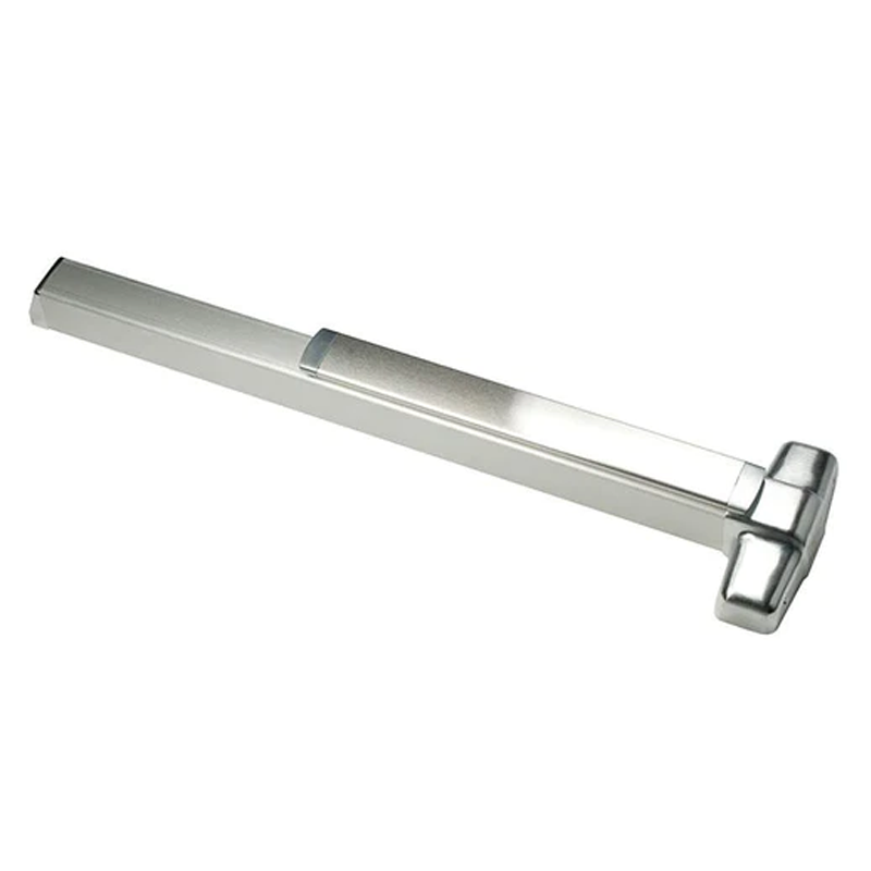 Von Duprin 9847EO-F 3 26D 36 Fire Rated Concealed Vertical Rod Exit Bar Wide Stile Pushpad, 80 to 100 Door Height, Less Dogging, US26D Satin Chrome