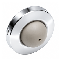 Ives WS406/407-CVX Convex Wall Stop, with Drywall and Masonry Anchors - US26-625 Bright Chrome