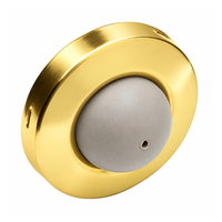 Ives WS406/407-CVX Convex Wall Stop, with Drywall and Masonry Anchors - US3-605 Bright Brass