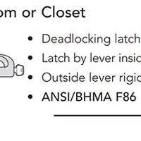 Sargent 70-V03-10XG04-VSLL Storeroom Function Cylindrical Lock, Visual Indicator Trim Inside Only, Green/Red, SFIC Less Core