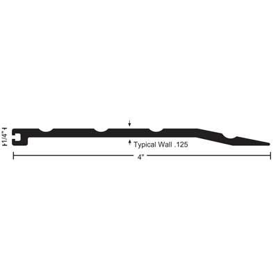 NGP 415DKB Half Saddle Threshold  4" Width, 1/4" Height, Dark Bronze Aluminum