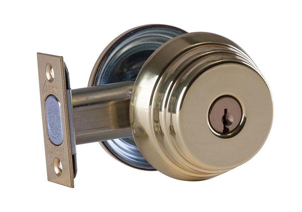 Arrow E613 Deadbolt Single Cylinder Bright Brass