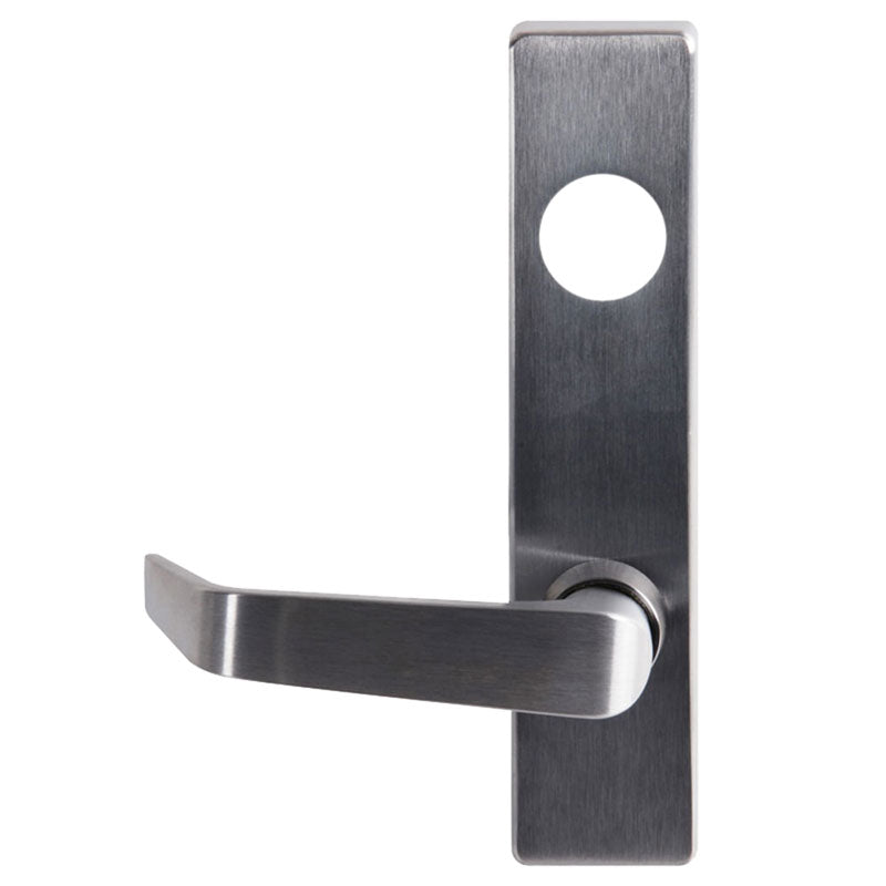 Detex 08DNS LHR 626 Exit Device Trim, DN Lever Trim with Cylinder Hole