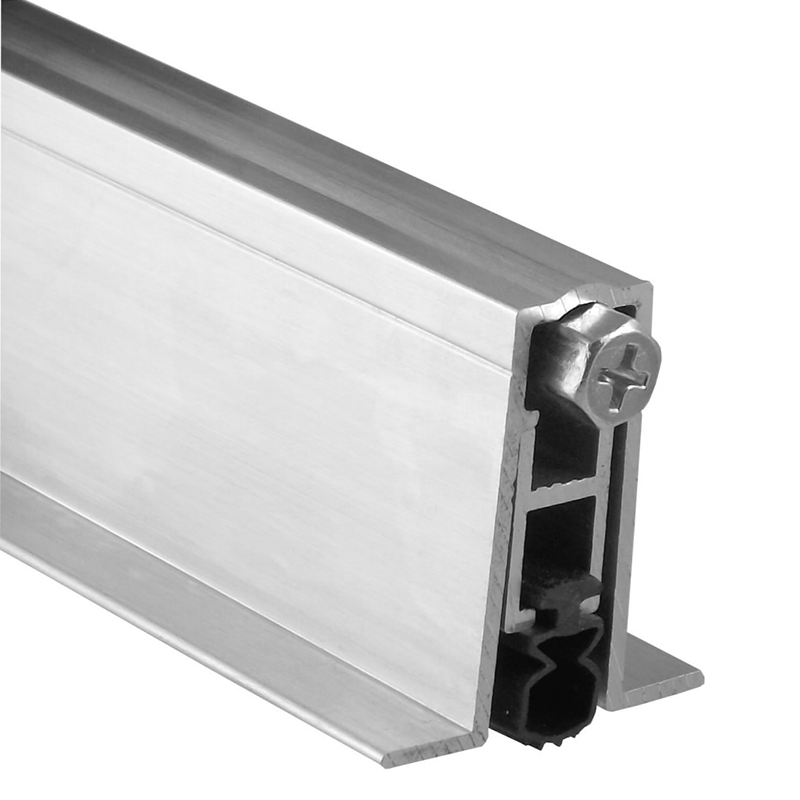 Pemko 411APKL Automatic Door Bottom, Full Mortise, Black Insert, Mill