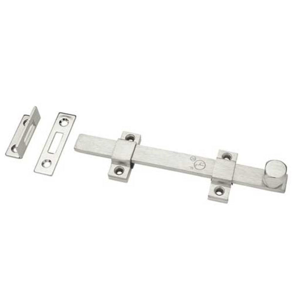 Rockwood 580-8-US32D 8" Surface Bolt, 630 Satin Stainless Steel Finish