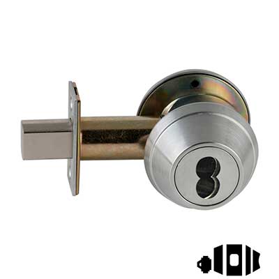 Schlage B660J Single Cylinder Deadbolt, 2-3/4" Backset, Accepts Schlage Large Format FSIC, Less Core, Grade 1