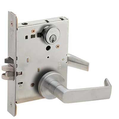 Schlage L9080P 06L Storeroom Mortise Lock with 06 Lever and L Escutcheon Satin Chrome