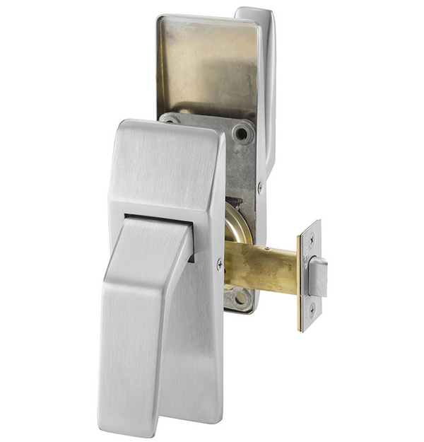 Sargent 24-115-US26D  Hospital Latches for Push-Pull Doors, 2-3/4" Backset, No Push/Pull Trim, Satin Chrome Finish