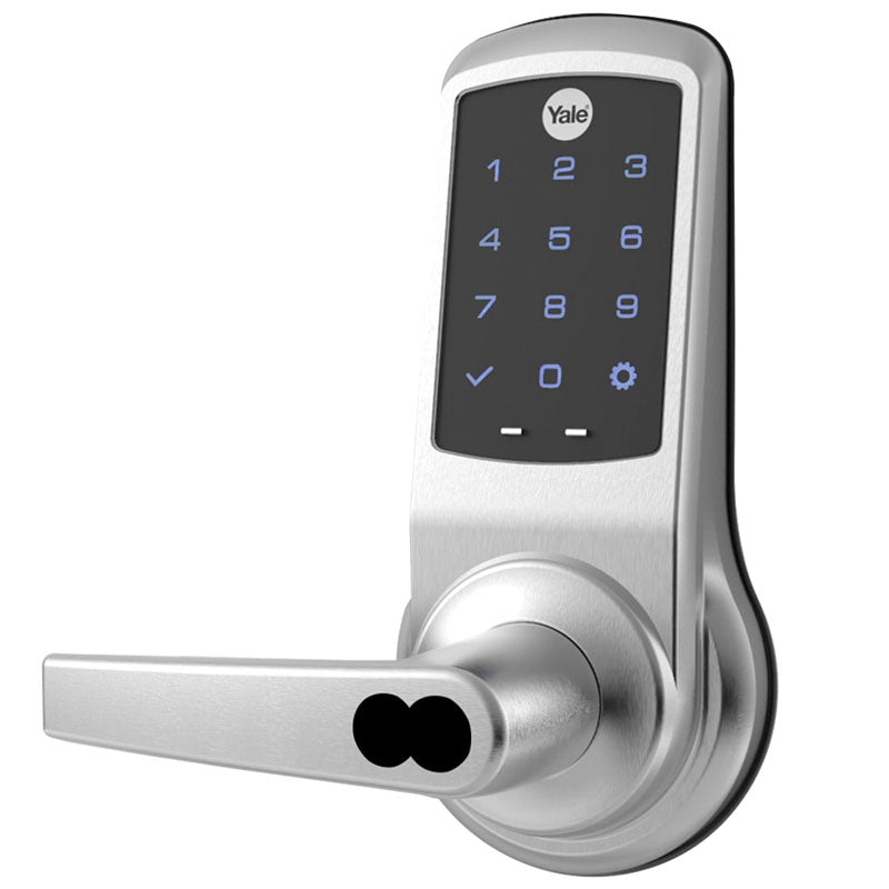 Yale B-MO-NTB622-NR 626 Nextouch Generation 2 Keypad Cylindrical Lock,  Capacitive Touchscreen, Monroe Lever, SFIC Prep Less Core, Satin Chrome