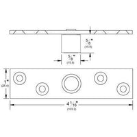 Pemko 106R/94 Roller Guide - 94" Long