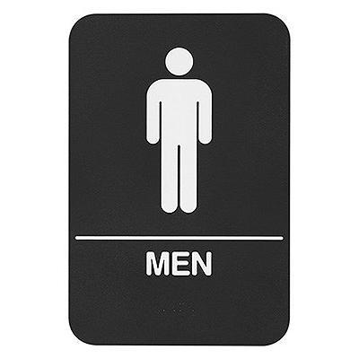 Rockwood BFM684 Mens Restroom Signage with Braille
